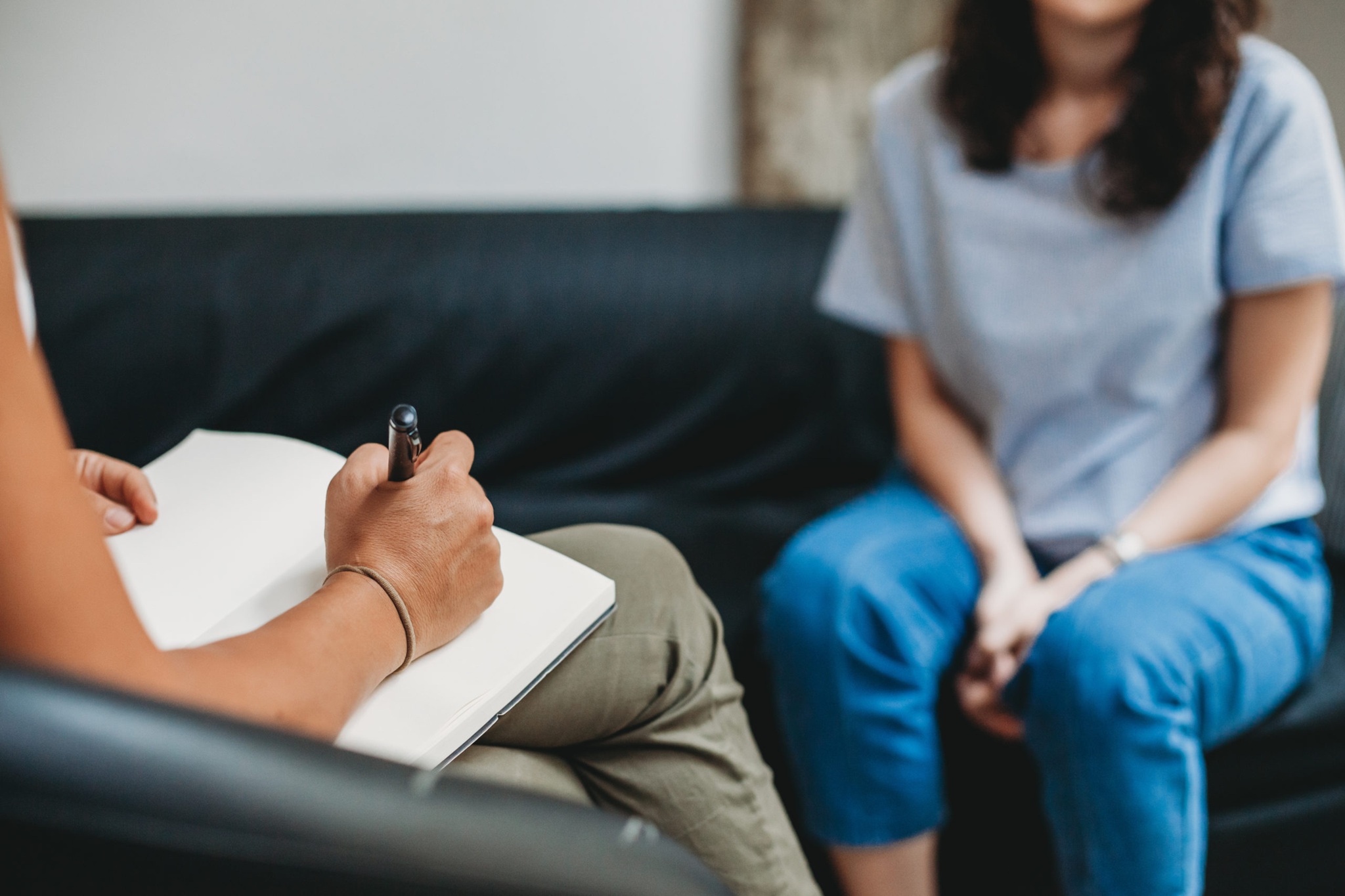 woman in a support session